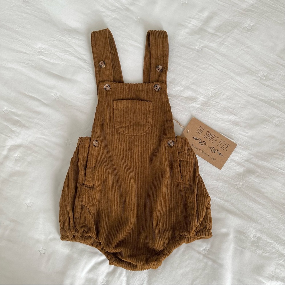 NWT THE SIMPLE FOLK CORDUROY OVERALL ROMPER